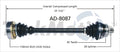 Surtrack Front Passenger Right CV Axle Shaft for AD-8087