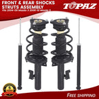 Set of 4 Complete Shocks Struts for Mazda 3, Mazda 5 (2004–2010)