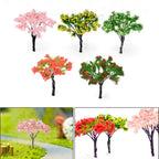 20pcs Cherry Blossom Model Trees for Garden Scenery