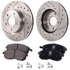 Front Brake Disc Rotors and Pads Kit for Nissan Sentra (2014–2019)
