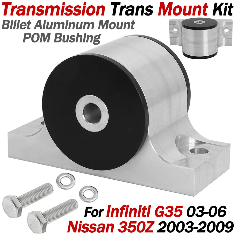 Billet Transmission Mount POM Solid Bushing for Nissan 350Z, G35 (2003–2009)