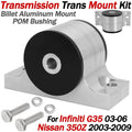 Billet Transmission Mount POM Solid Bushing for Nissan 350Z, G35 (2003–2009)