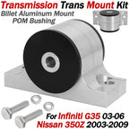 Billet Transmission Mount POM Solid Bushing for Nissan 350Z, G35 (2003–2009)