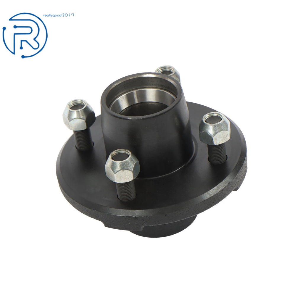 2X Straight Square Shaft Spindle & 4 on 4" Trailer Hub Bearing Assembly
