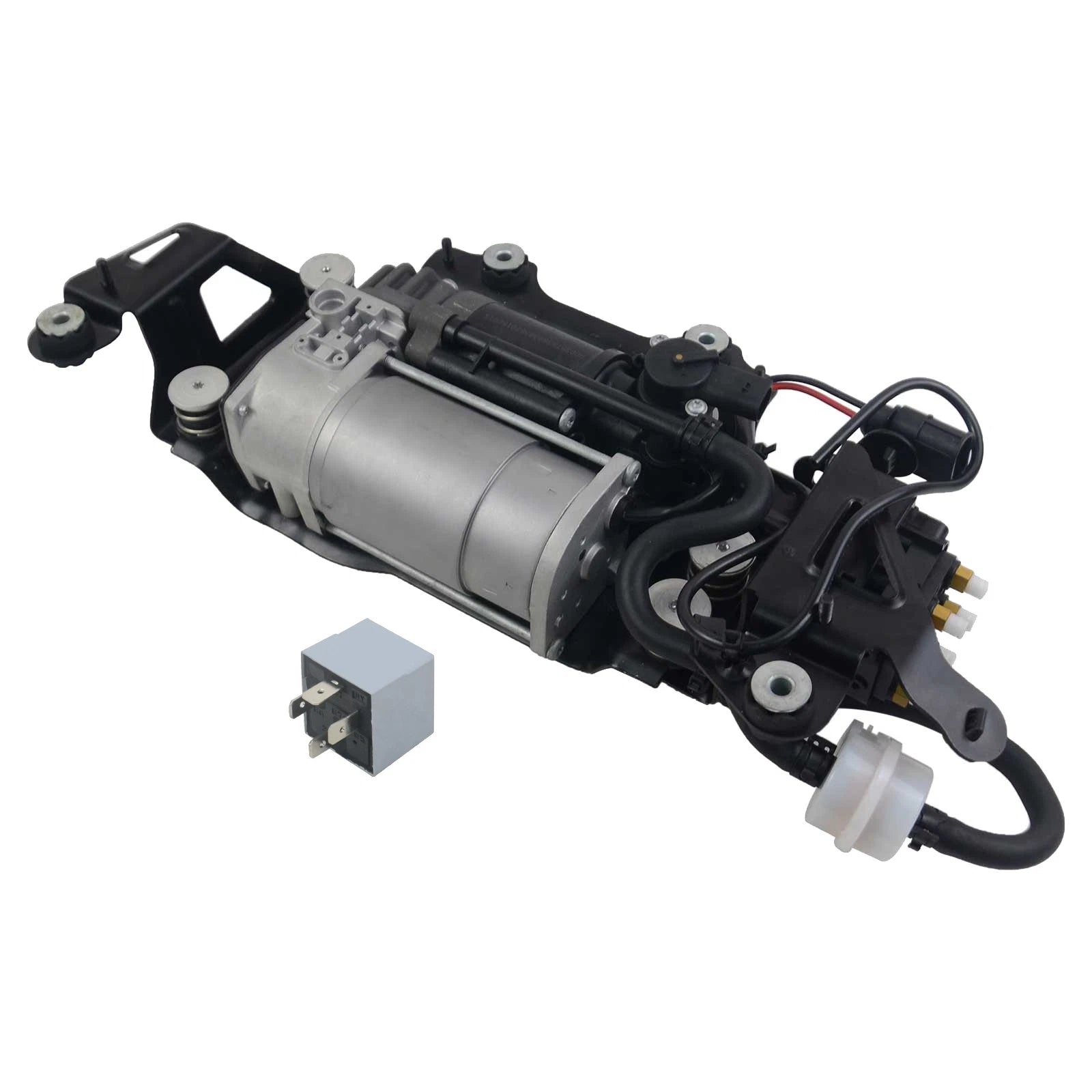 Air Suspension Compressor Pump with Bracket for Audi A6 S6 A7 A8 Quattro