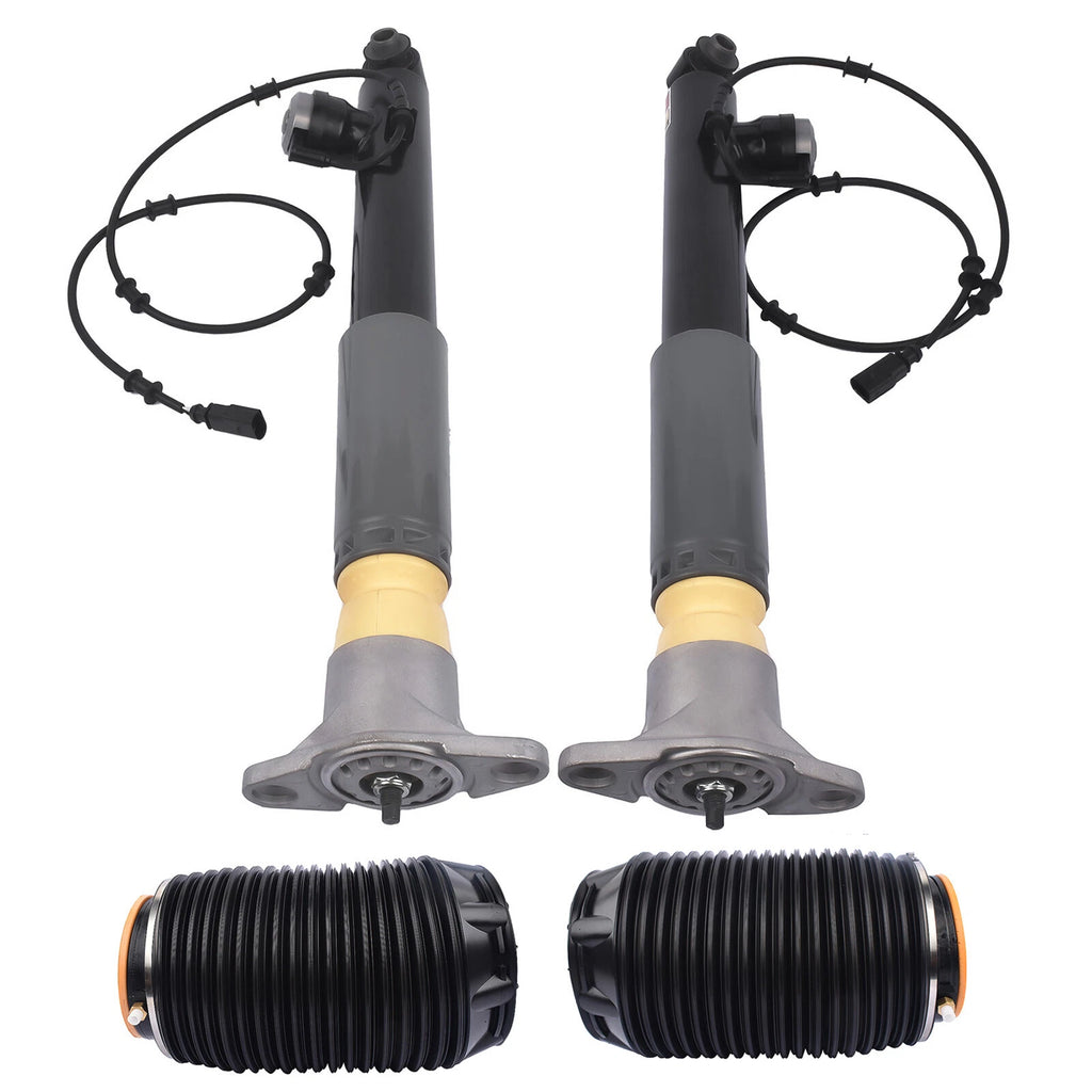 Set of 4 Rear Shock Struts & Air Spring Bags for Hyundai Genesis (2009–2016) Equus (2011–2016)