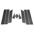 10 Pcs Door Pillar Window Trim for Mazda CX-5 (2017–2024) Carbon Fiber