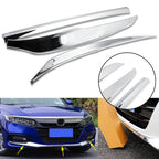 Chrome Silver Front Bumper Lip Cover Trims for Honda Accord (2018–2020)