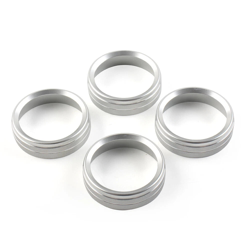 Set of 4 Air Conditioner Switch CD Button Ring Knob Trim for Ford F150 (2015–2020)
