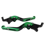 Extendable Brake Clutch Levers  Green for Kawasaki Z650 Z900 Ninja 17-22