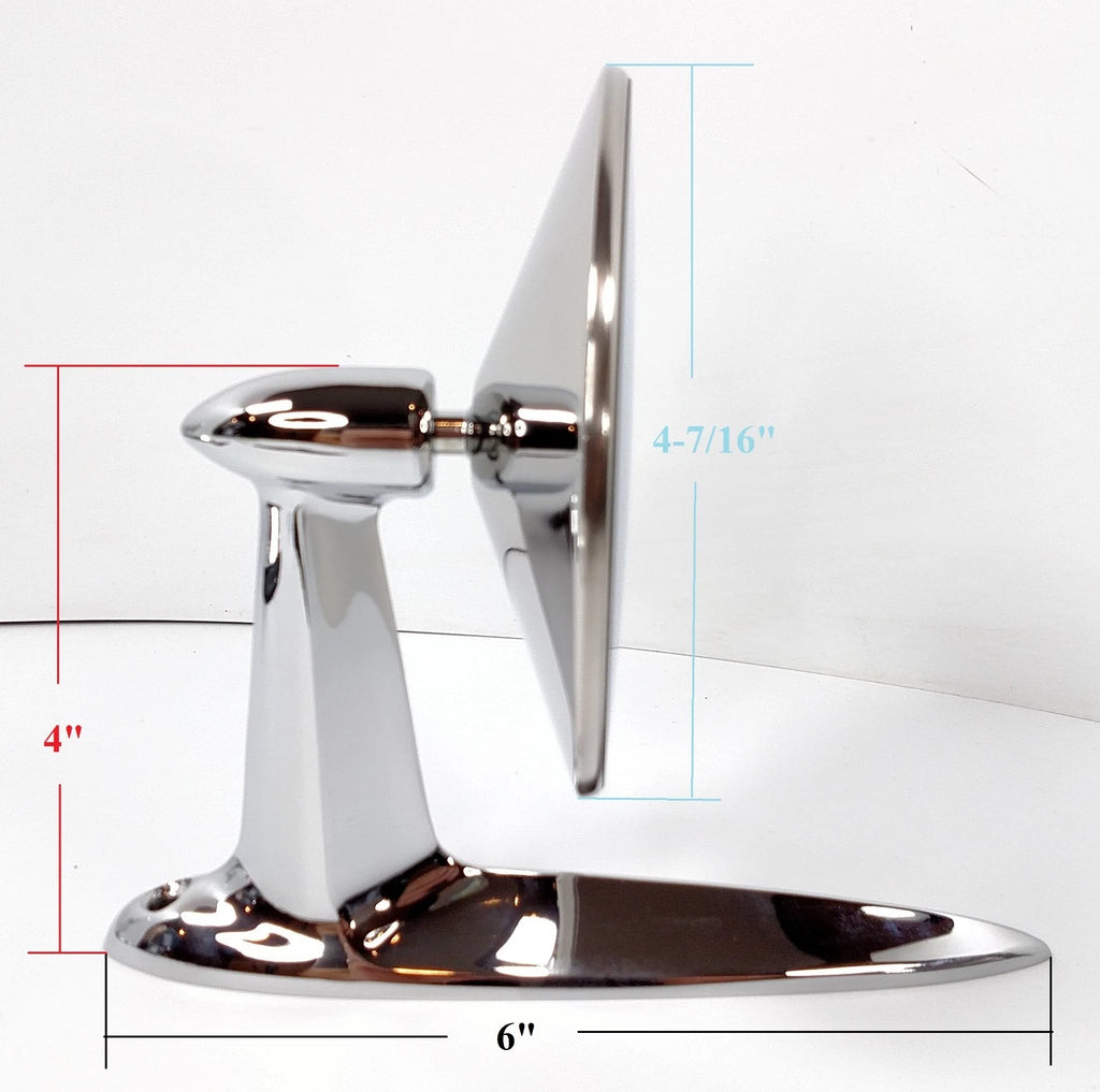 Exterior Door Mirror Assembly with Hardware for 1955-1957 Chevrolet Bel Air