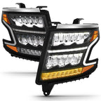 Black Clear Lens LED Crystal Headlight for 2015-2020 Chevrolet Tahoe