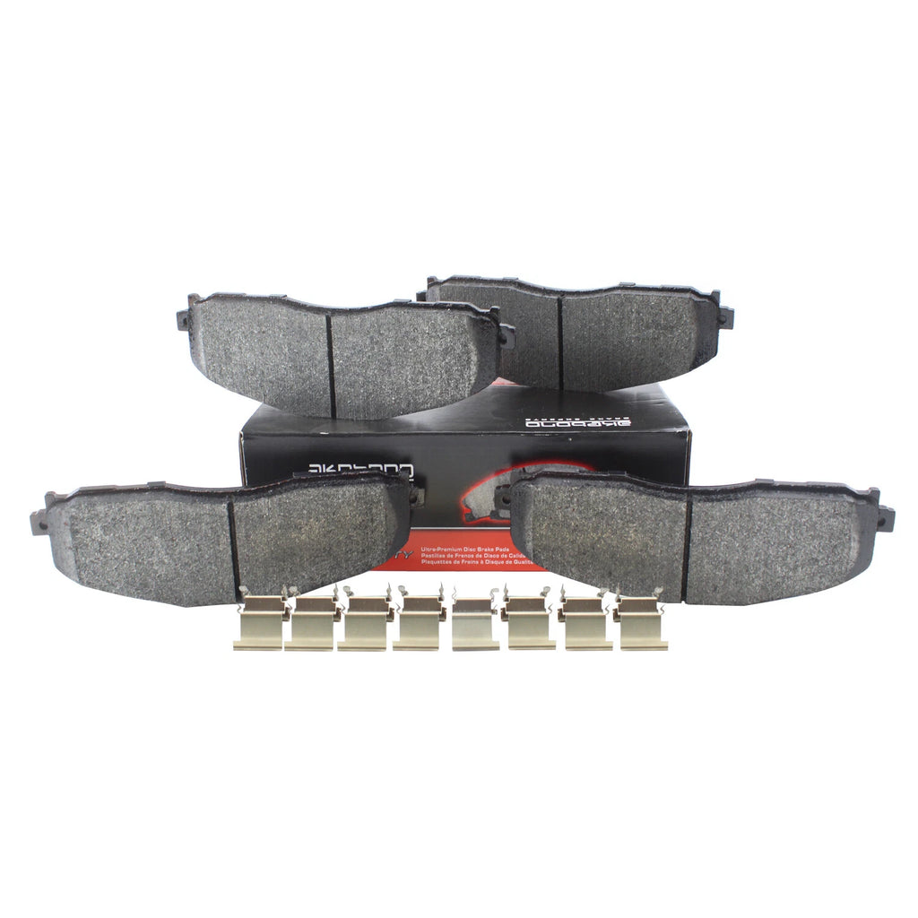 Set of 4 Akebono Severe Duty Front Disc Brake Pads for Ford F-250 F-350 (2005–2023)