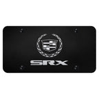 Dual Logo on Black License Plate - Officially Licensed for Cadillac SRX CAD