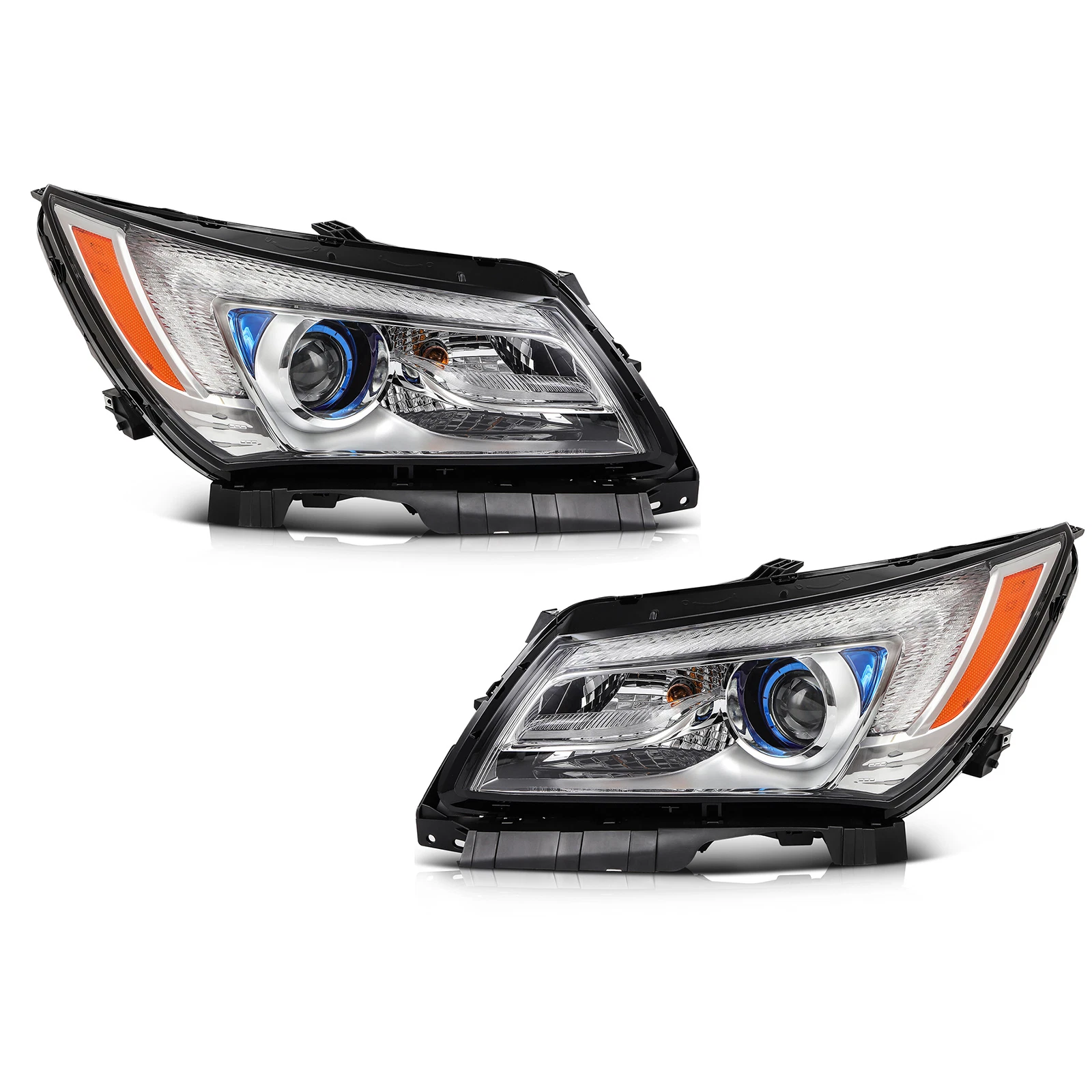 Halogen Headlight Pair for Buick LaCrosse (2014–2016) w/o Bulbs, LED DRL