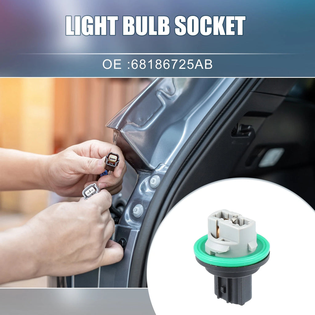 Set of 2 Rear Brake Taillamp Light Bulb Sockets No.68186725AB for Dodge Dart (2013–2016)