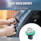 Set of 2 Rear Brake Taillamp Light Bulb Sockets No.68186725AB for Dodge Dart (2013–2016)