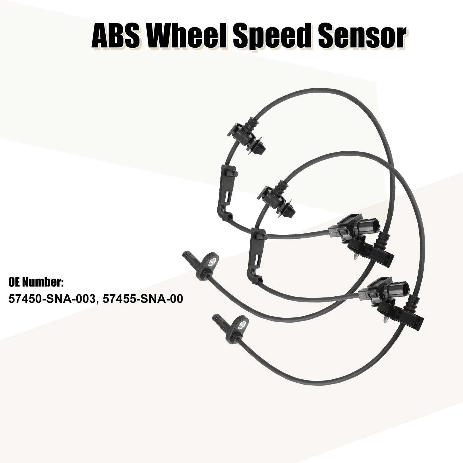 2X ABS Wheel Speed Sensor 57455-SNA-003 for Honda Civic 