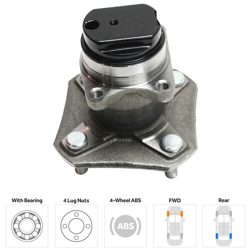 Wheel Hub for Nissan Versa (2007–2012) Rear LH/RH with Bearing 4-Wheel ABS