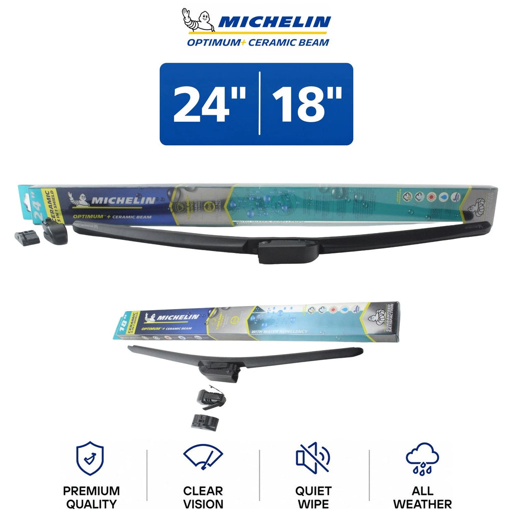 2X Michelin Optimum+ Ceramic Beam Wiper Blades for RC300 (2016–2025)