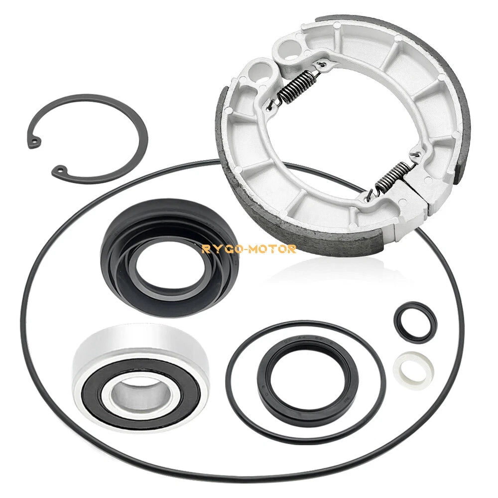 Rear Brake Drum Bearing Seal Kit & Shoes for Honda Foreman 500 TRX500FE (2014–2019)