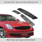 Stainless Black Billet Grille Combo for Infiniti G35 (2005-2006)