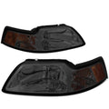 Smoked Housing Headlight + Amber Corner + LED Fog Light Kit for Ford Mustang (1999–2004)