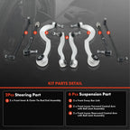 Set of 8 Front Control Arm Tie Rod Sway Bar Links for BMW 750Li 750i 760Li (2006–2015)