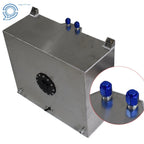 20 Gallon Polished Aluminum Fuel Cell Tank with Level Sender Universal