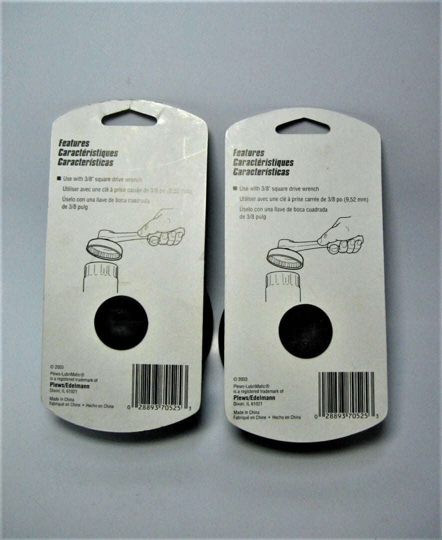 2X 76mm Filter Caps for Plews LubriMatic 70-525 (Fits 3/8" Square Wrench)