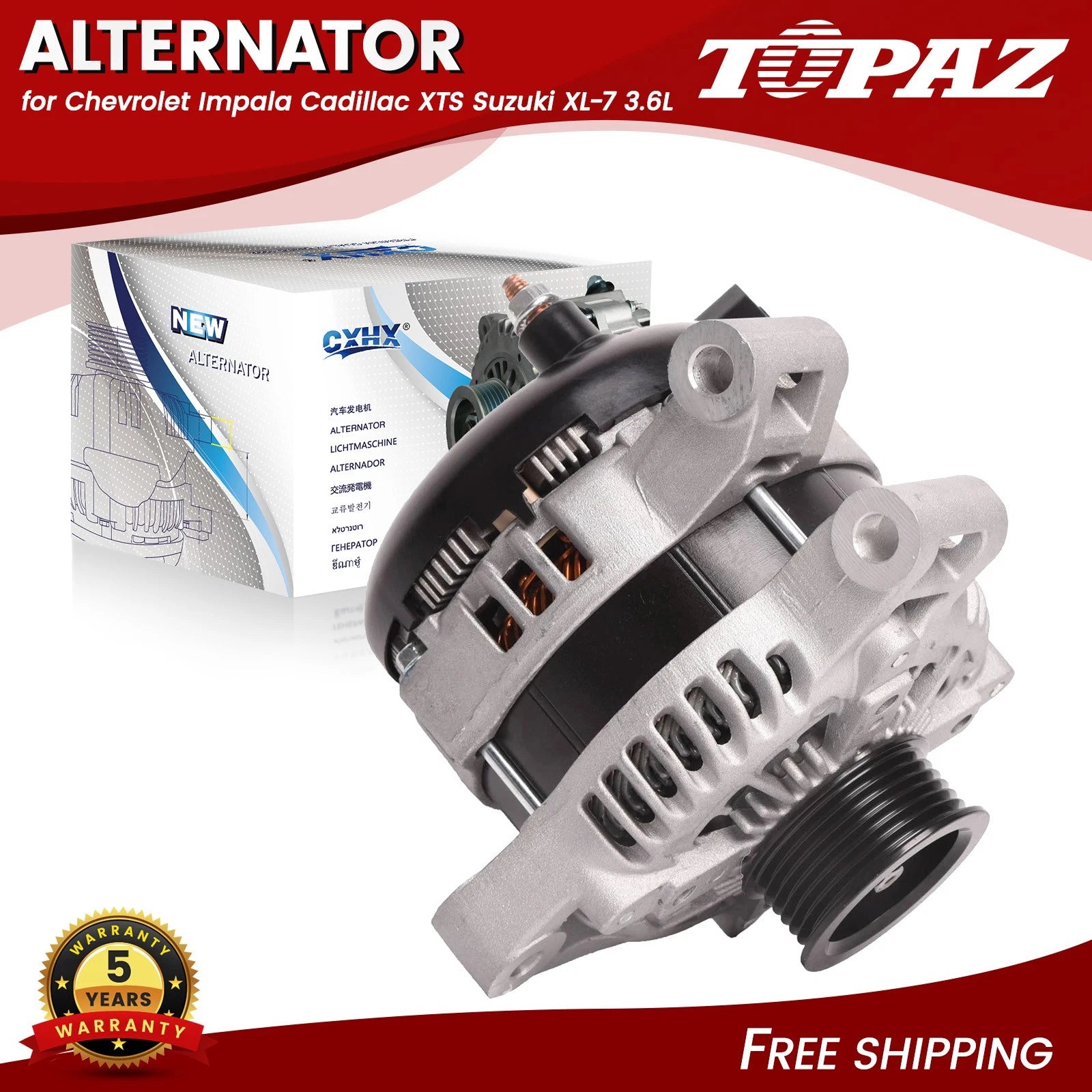 Alternator for Chevrolet Impala, Cadillac XTS (2013–2014)