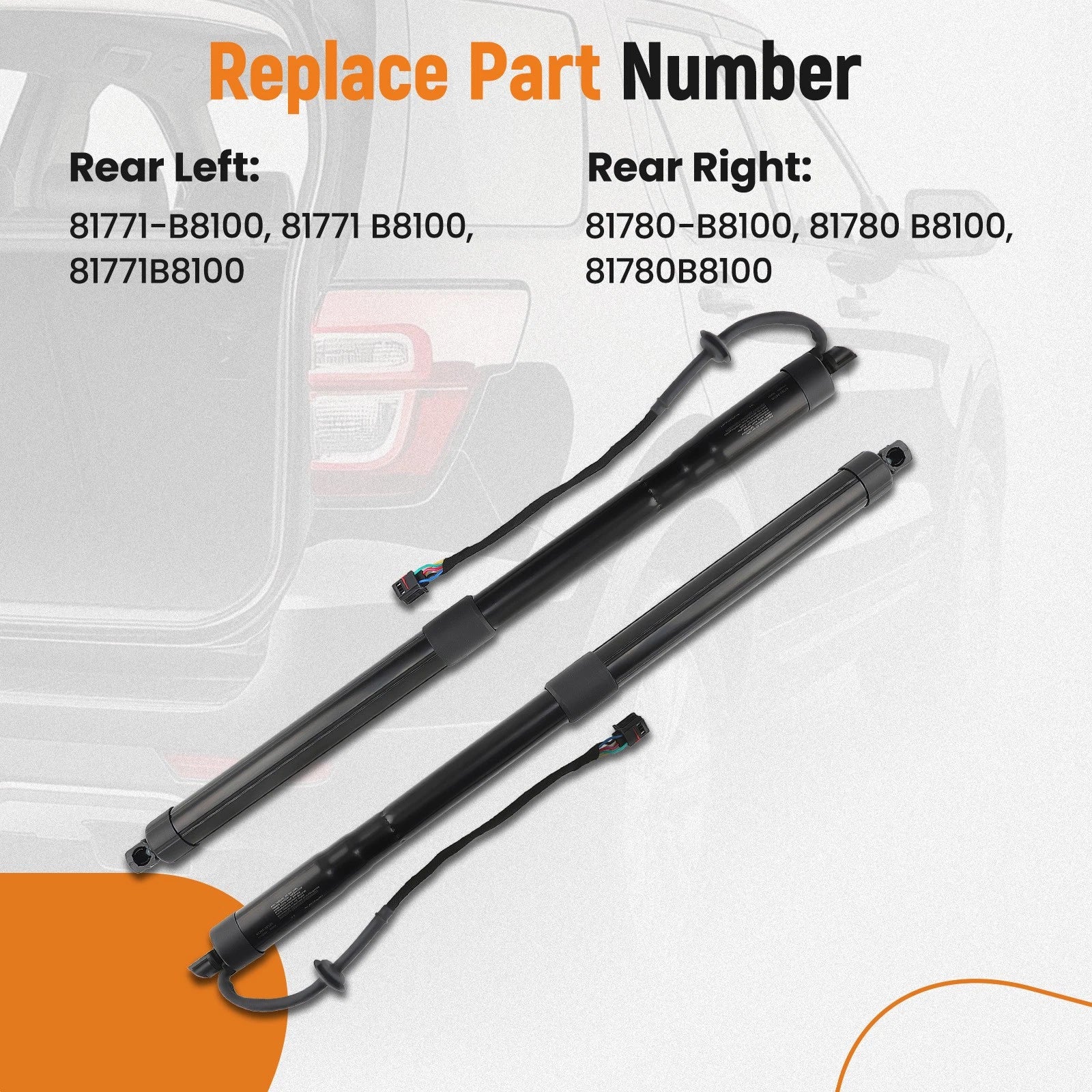2X Rear Power Lift Support Liftgate Tailgate Kit for Hyundai Santa Fe (2013–2019)
