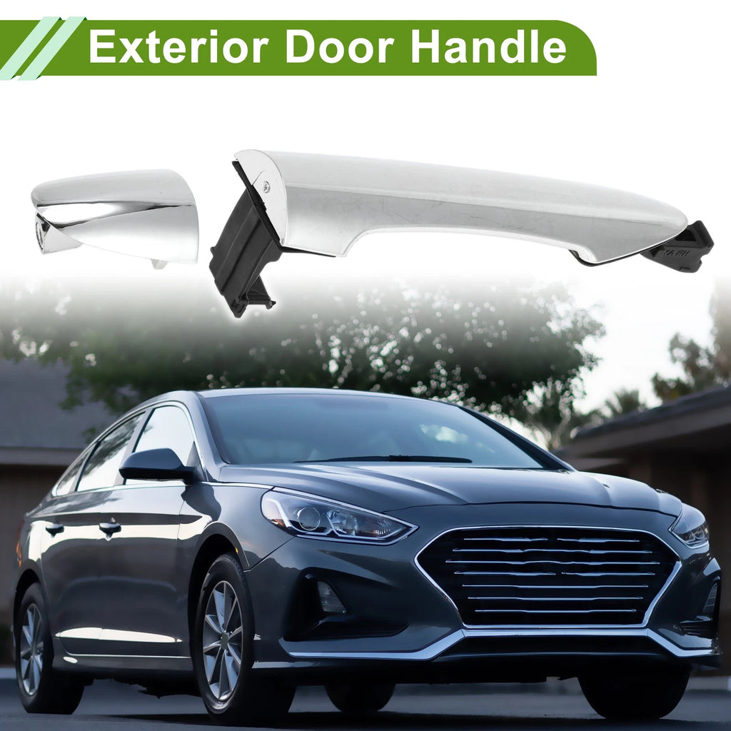 Exterior Door Handle for Kia Picanto (2011–2016) Silver Tone Rear Right