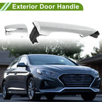 Exterior Door Handle for Kia Picanto (2011–2016) Silver Tone Rear Right