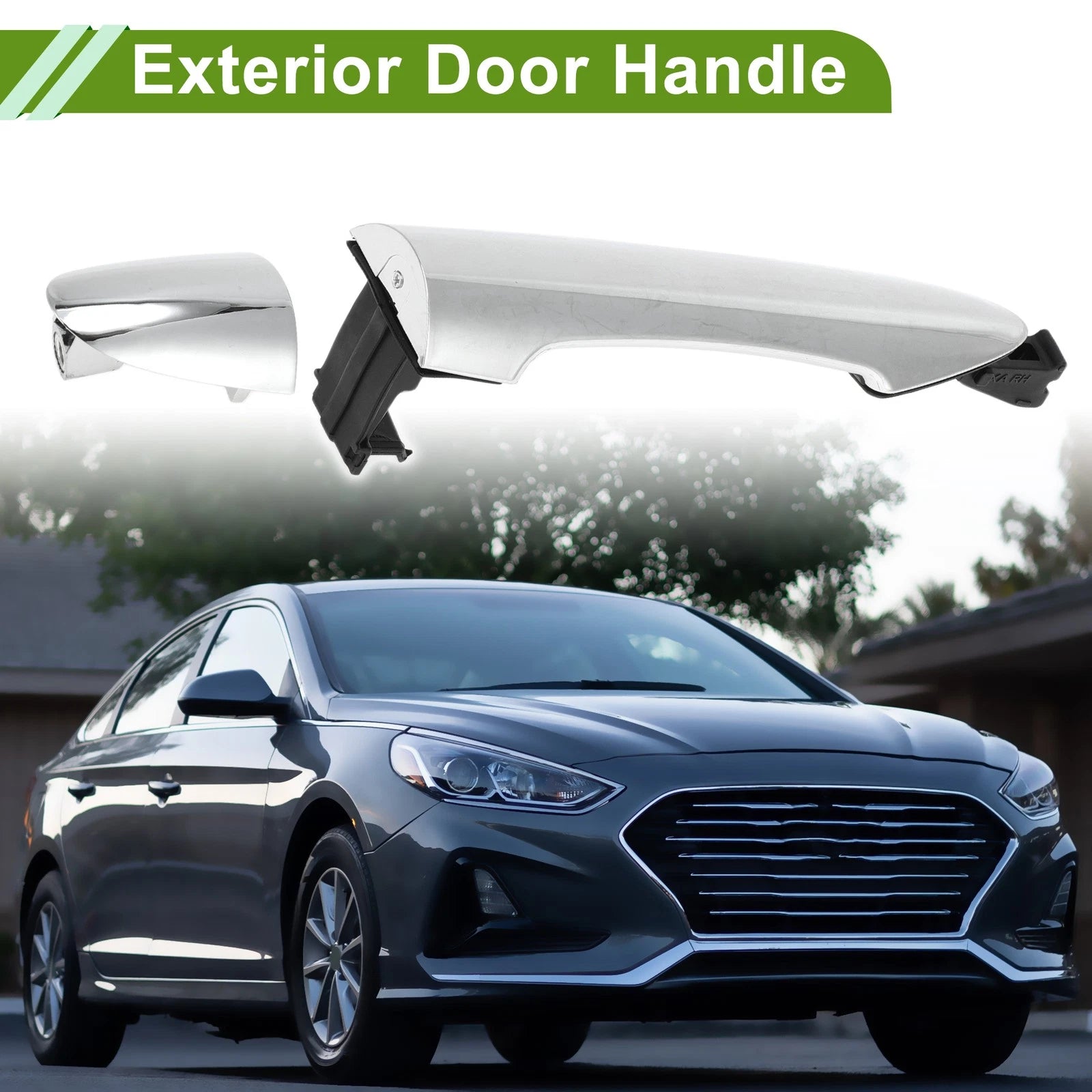 Exterior Door Handle for Kia Picanto (2011–2016) Silver Tone Rear Right