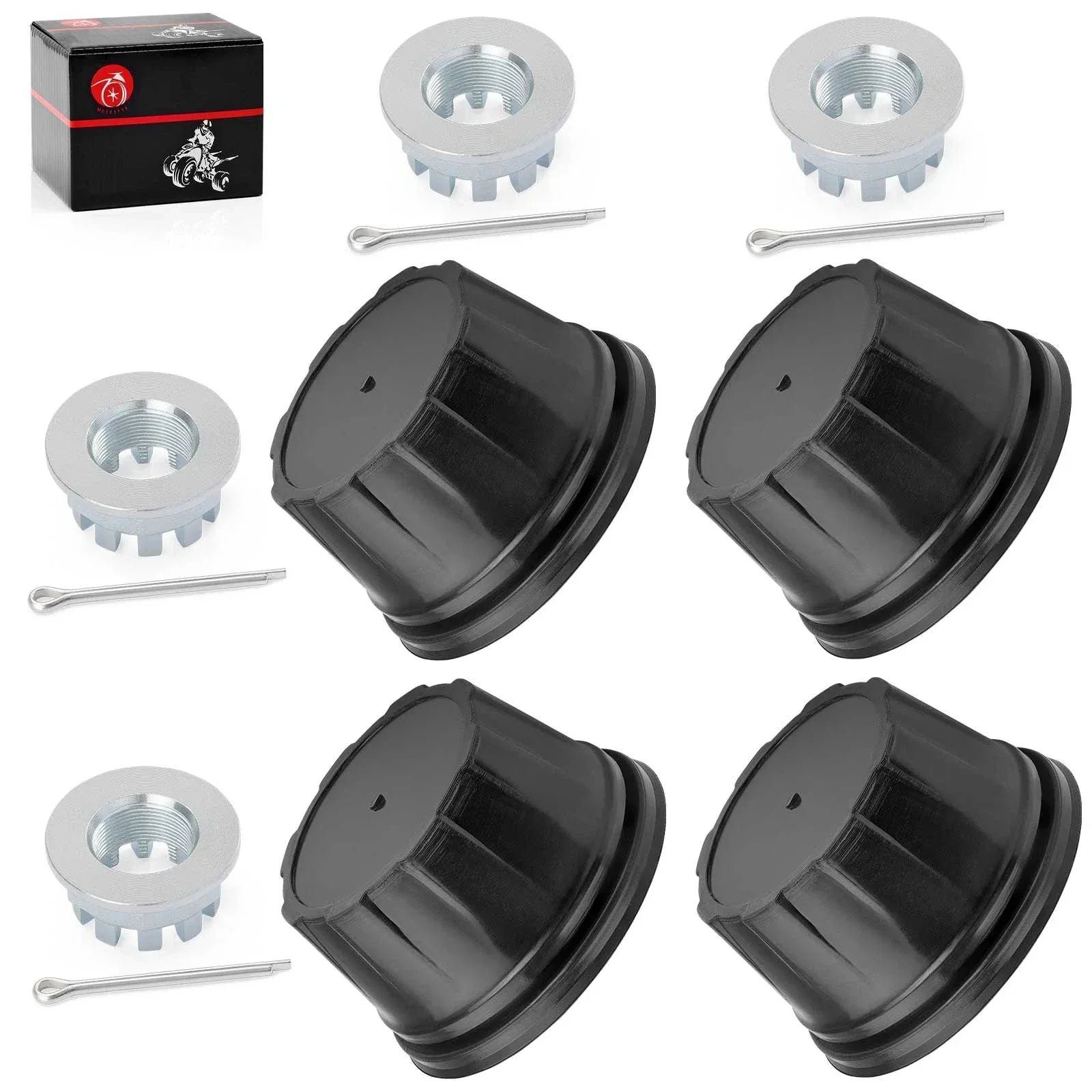 4x Wheel Center Cap w/ Nut for Honda Rancher 420 (2015–2024)