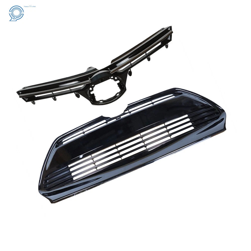 Set of 2 Front Upper Lower Bumper Grille for Toyota Corolla (2017–2019)