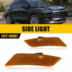 2X Amber Front Side Marker Light Housings for Cadillac ATS (2013–2014) XT5 (2017–2024)