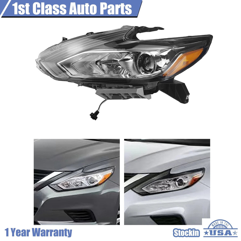 Halogen Headlight Left Driver Side for Nissan Altima (2016–2018)