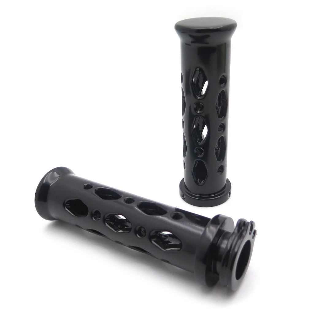 CNC Billet Aluminum Hand Grips for Honda Kawasaki Suzuki Yamaha (7/8")