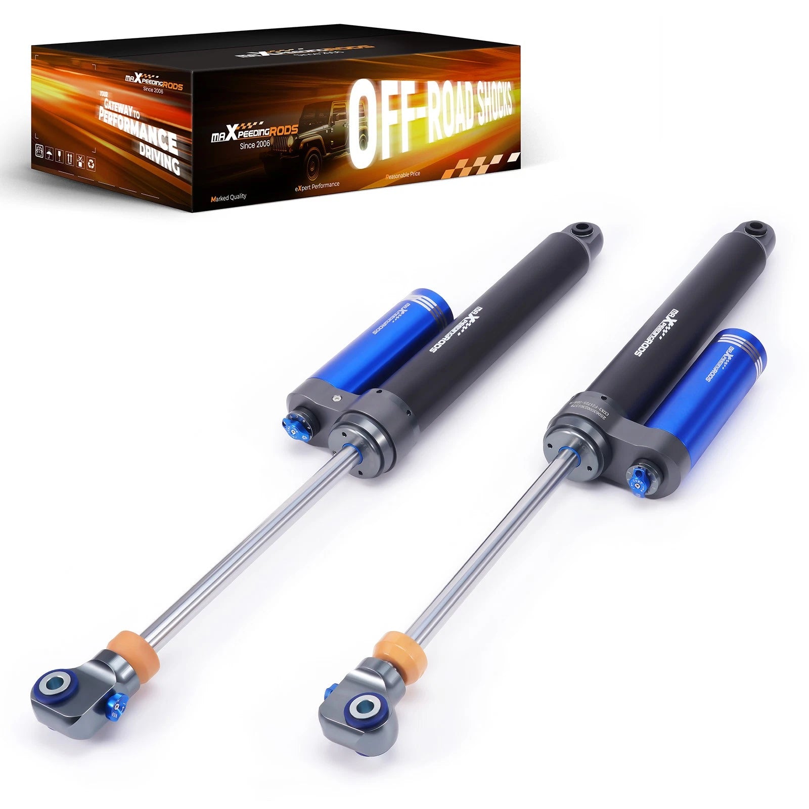 Dual Damper Adjustable Rear Shocks for Ford F-250 F-350 SD 4WD (2017–2024)
