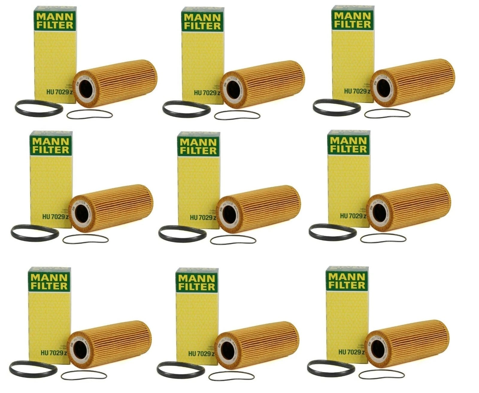 Set of 9 Engine Oil Filters for VW Touareg, Porsche Cayenne, Audi A4, A7, SQ5