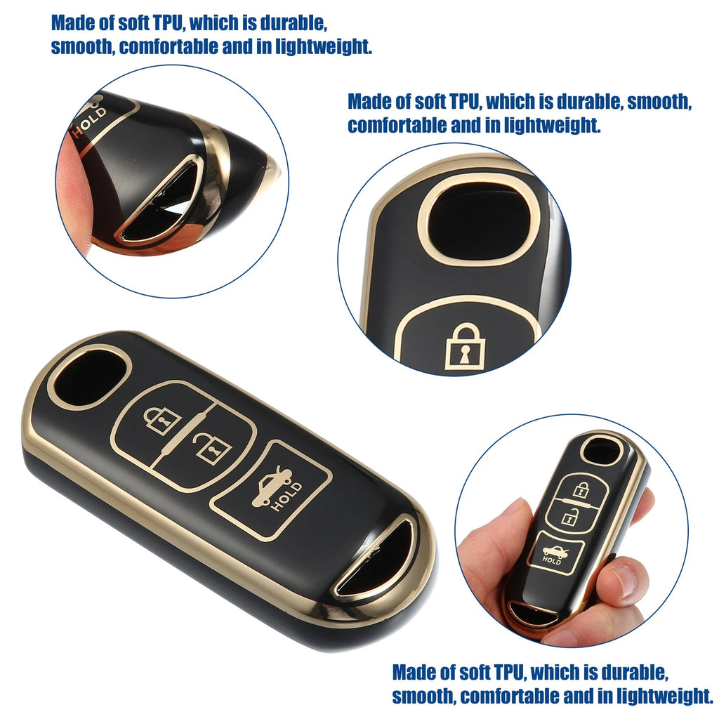 TPU Keyless Entry Remote Cover for Mazda 2 3 6 CX-3 CX-4 CX-5 CX-7 (2010–2023)