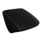 Console Armrest Cover for Acura MDX (2014–2020) Carbon Fiber White Stitch