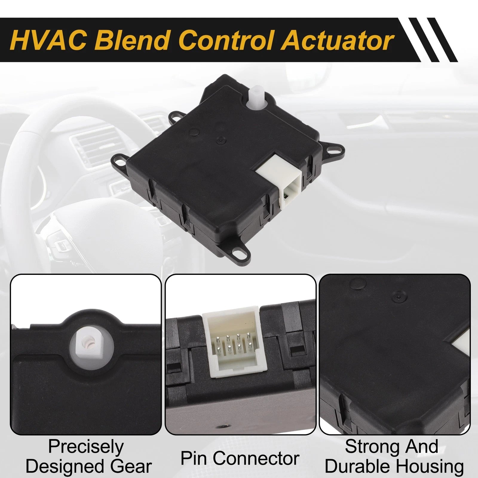 HVAC Heater Blend Door Actuator for Ford Transit (2015–2023) No. 95VW19E616AD