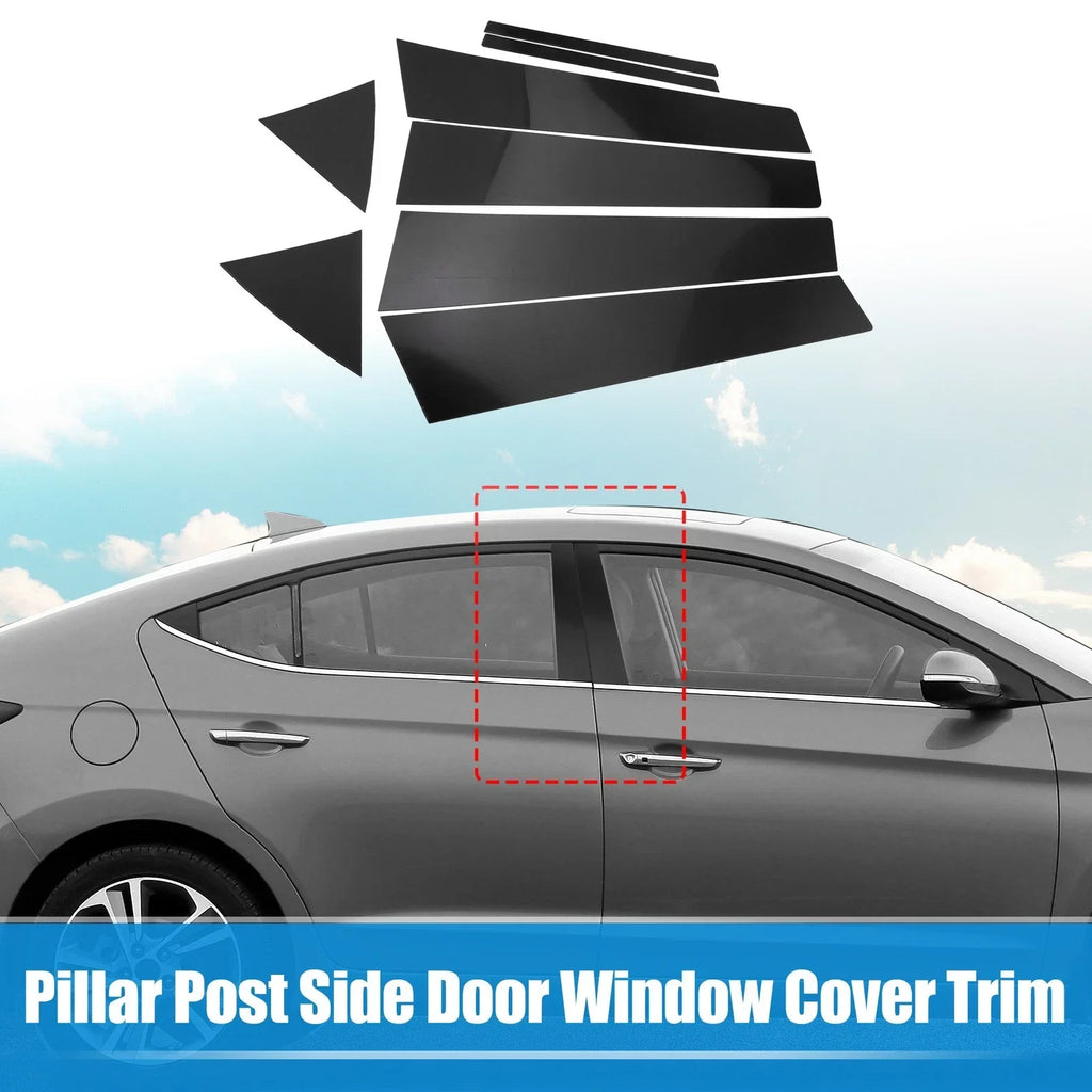 8pcs Car Pillar Post Side Door Window Covers for Hyundai Elantra (2017-2023)