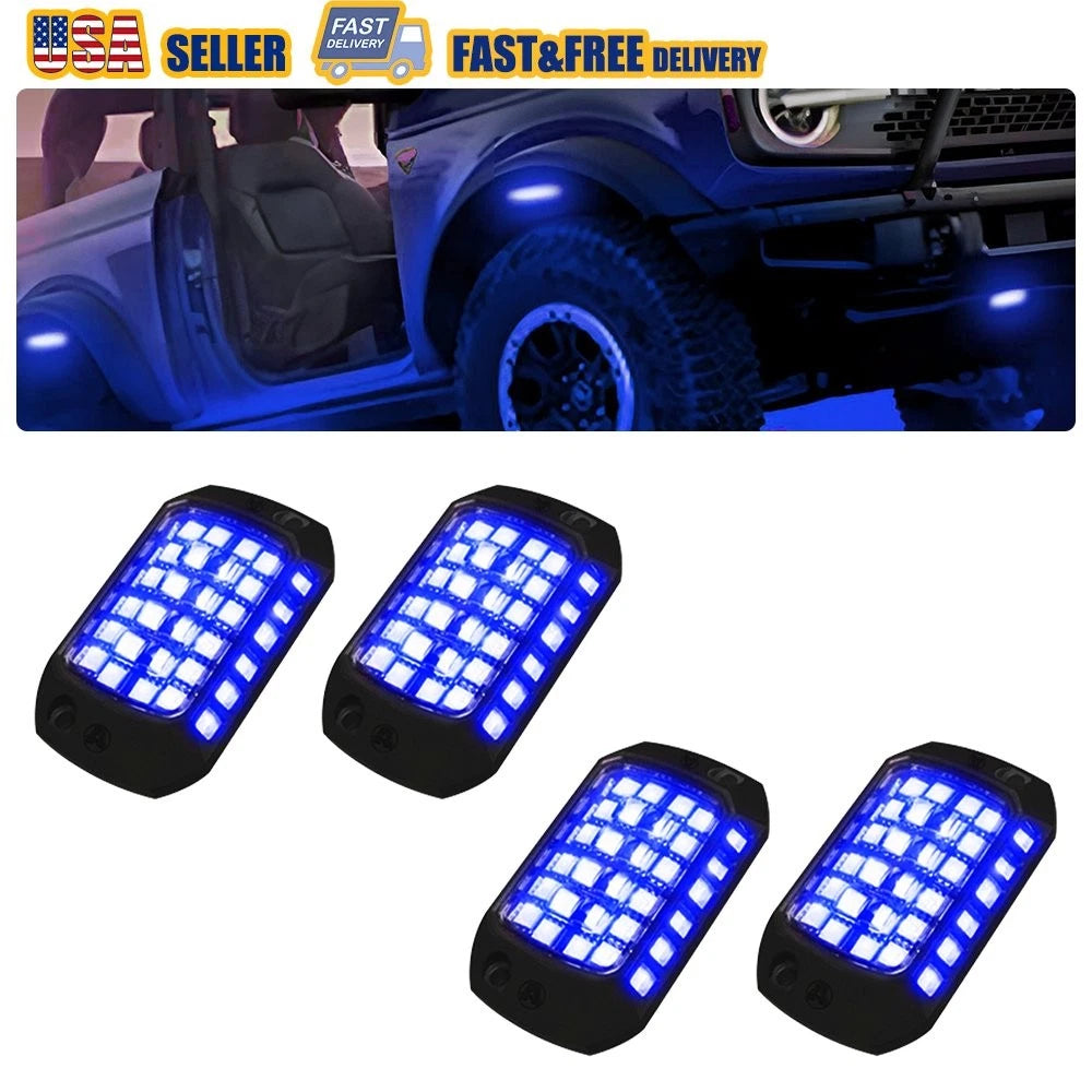 4X LED Neon Underbody Wheel Underglow Light Kit for Chrysler V