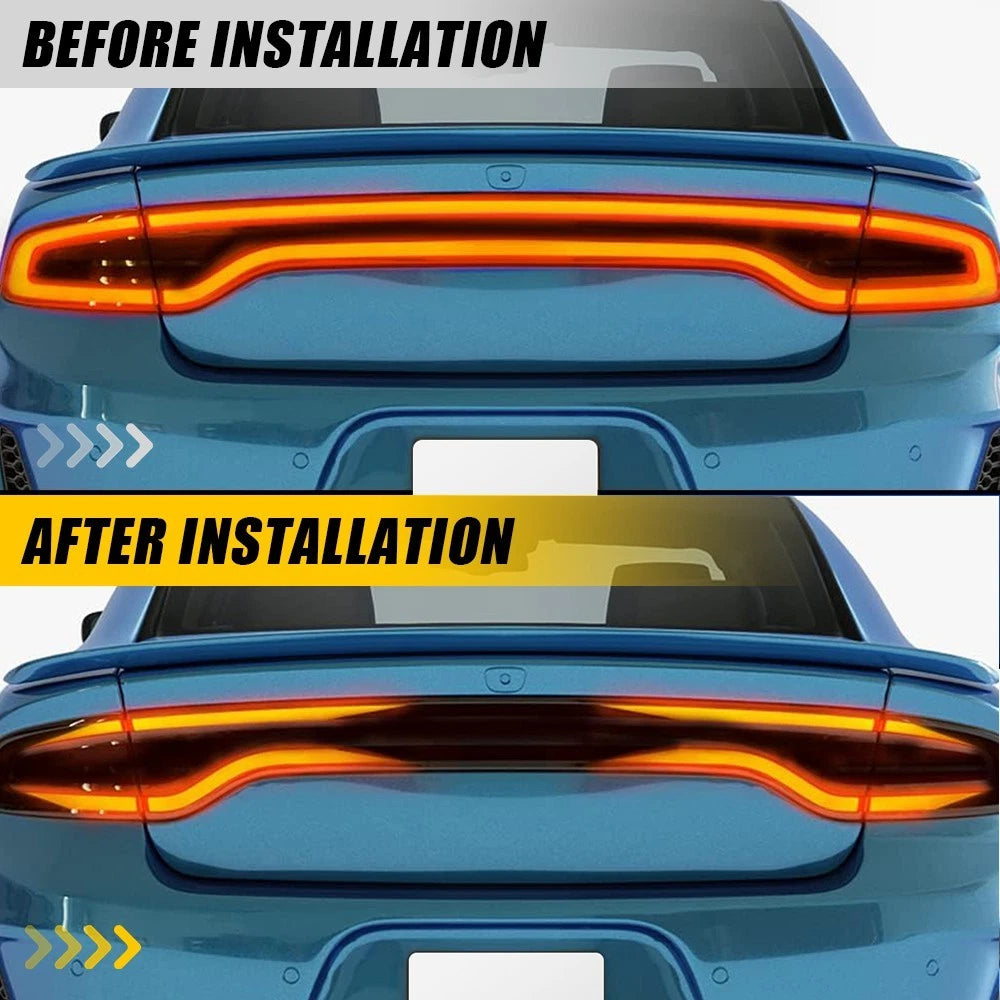 Tail Light Overlay Decal for Dodge Charger (2015–2023) - Black, PreCut, Vinyl D15