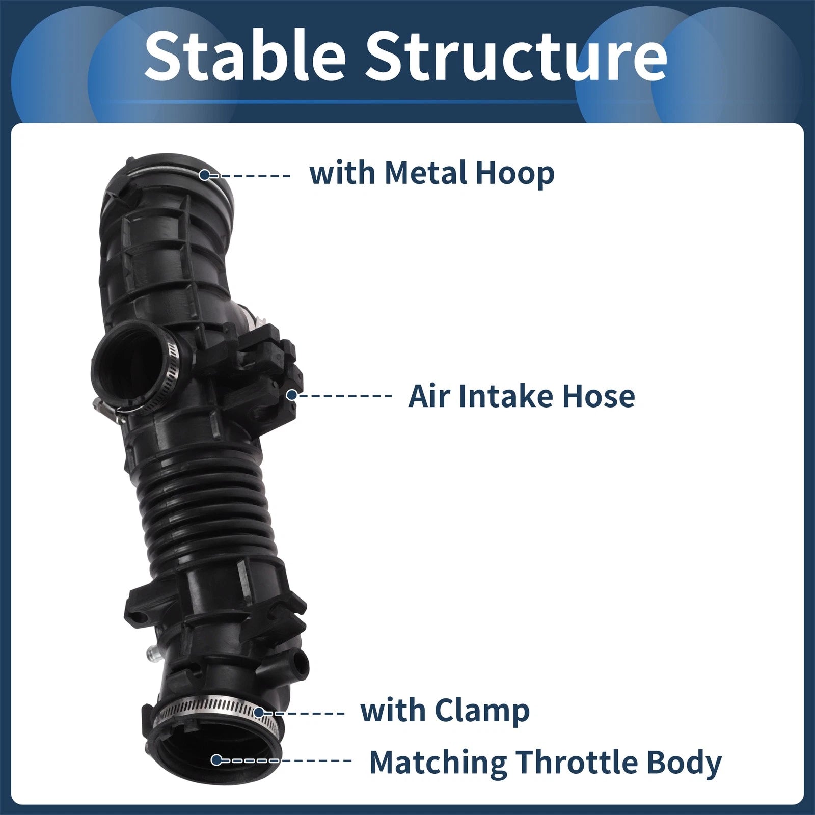 Engine Air Intake Hose for Honda Odyssey (1999–2001) 17228P8FA00 Rubber