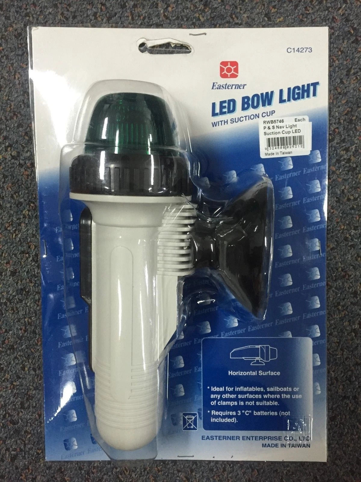 LED Portable Boat Light with Suction Cup Mount for Boats (Port & Starboard)